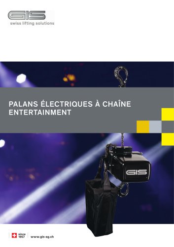 PALANS ÉLECTRIQUES À CHAÎNE ENTERTAINMENT