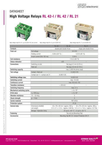 High-voltage relay RL 42-l