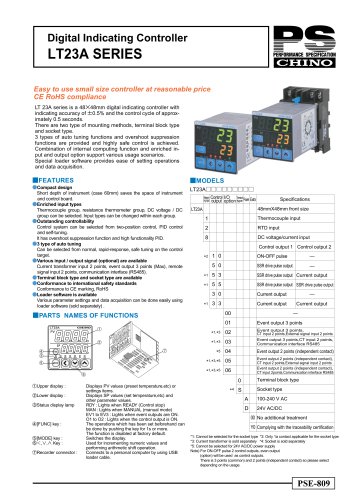 Digital Indicating Controller LT23A SERIES