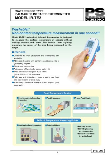 WATERPROOF TYPE INFRARED THERMOMETER IR-TE2