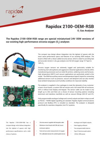 Rapidox 2100-OEM-RSB Technical Datasheet