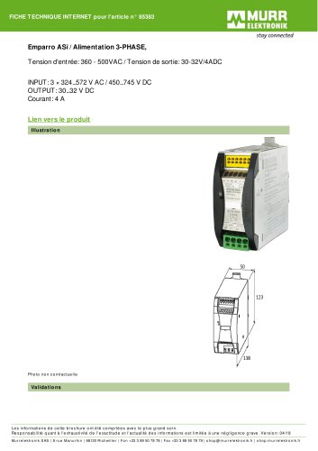 Emparro ASi / Alimentation 3-PHASE,