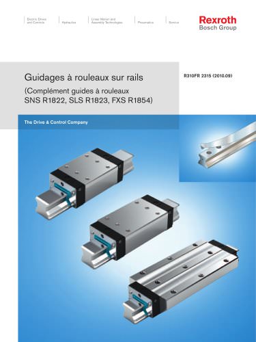 Guidages à rouleaux sur rails (Complément guides à rouleaux SNS R1822, SLS R1823, FXS R1854)