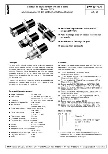 Capteurs à câble SWA