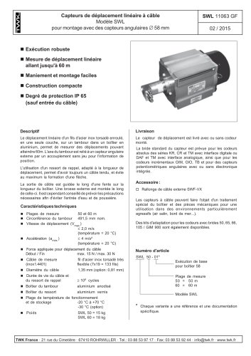 Capteurs à câble SWL