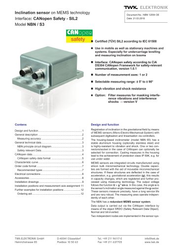 Inclinometer NBN/S3 SIL2