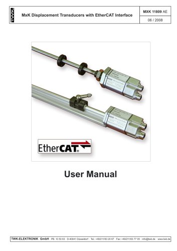 Magnetostrictive displacement transducer MSK manual