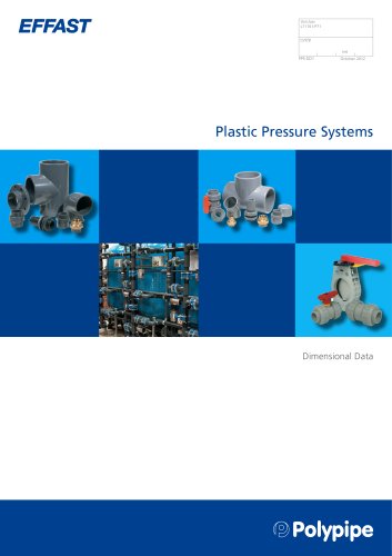 Effast PE100 Pressure System Product Dimensional Data