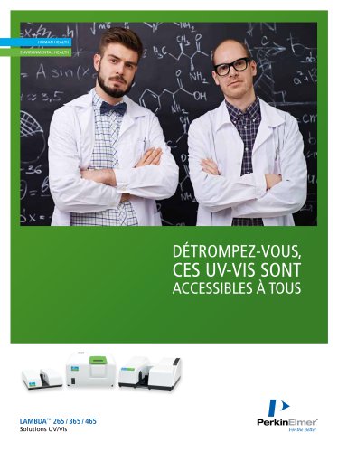 Tous les catalogues et fiches techniques (PDF) PerkinElmer