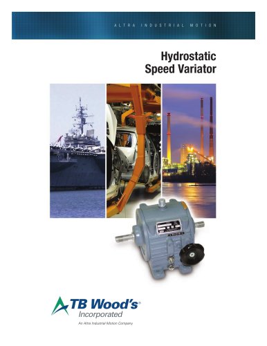 Hydrostatic Speed Variator Catalog