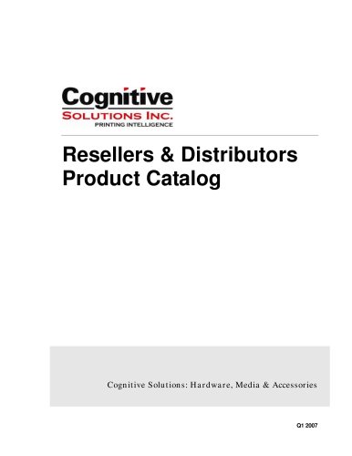 Cognitive Product Catalogue