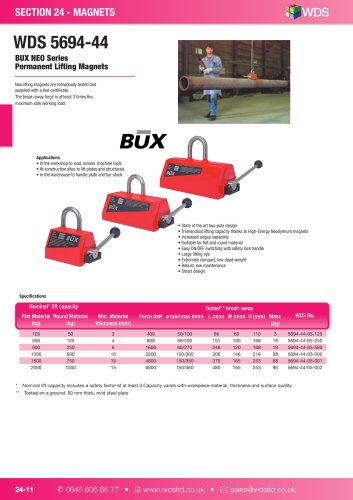 WDS Permanent Lifting Magnets