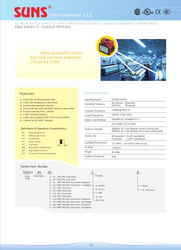 SND2 Safety Limit Switches