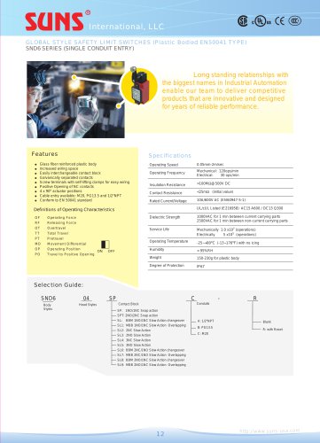 SND6 Series with Reset Function