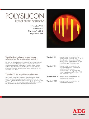 Polysilicon Power supply solutions