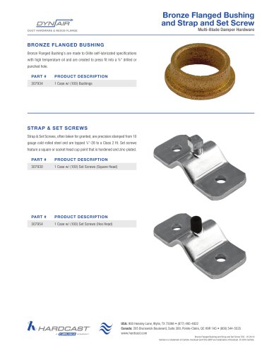 Bronze Flanged Bushing and Strap and Set Screw