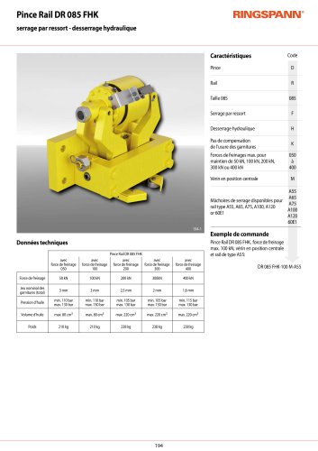 Fiche technique DR 085 FHK