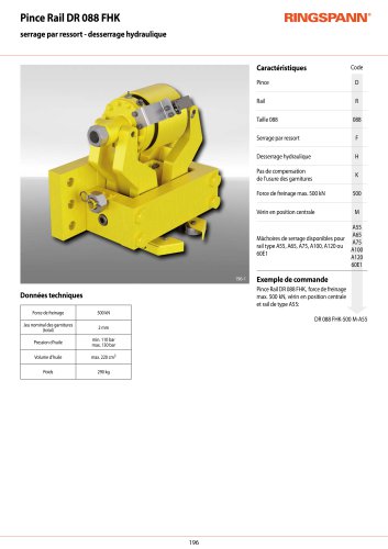 Fiche technique DR 088 FHK