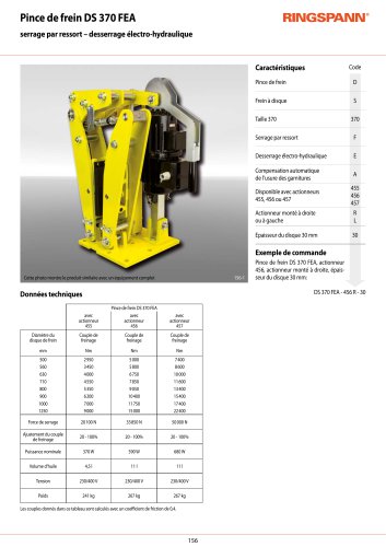 Fiche technique DS 370 FEA