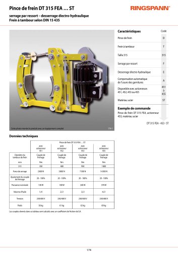 Fiche technique DT 315 FEA … ST