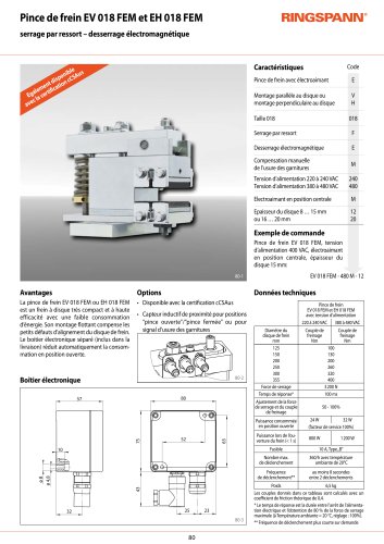Fiche technique EH 018 FEM