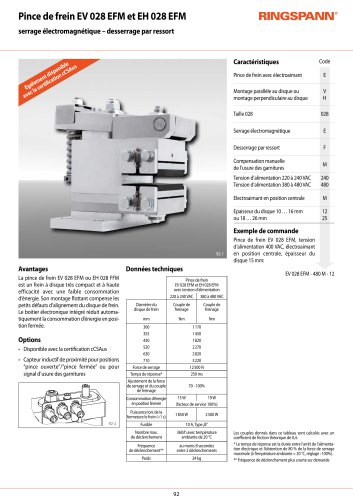 Fiche technique EH 028 EFM
