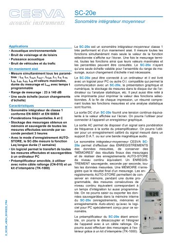 Sonomètre Intégrateur Moyenneur