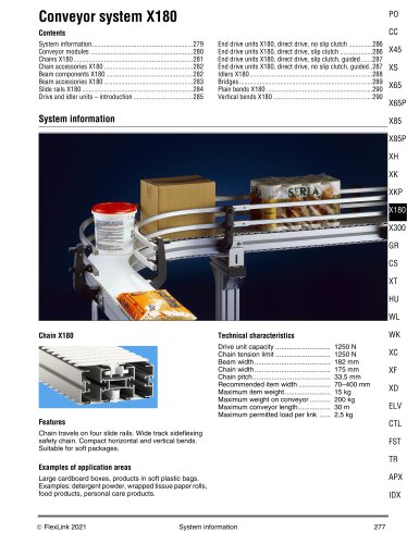 Conveyor system X180