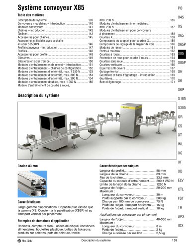 Système convoyeur X85