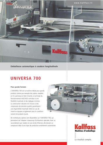 Emballeuse automatique à soudure longitudinale UNIVERSA 700