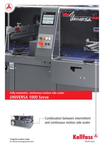 Fully automatic, continuous motion side sealer UNIVERSA 1000 Servo