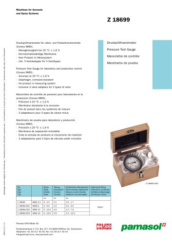 Pressure and vacuum Z 18699