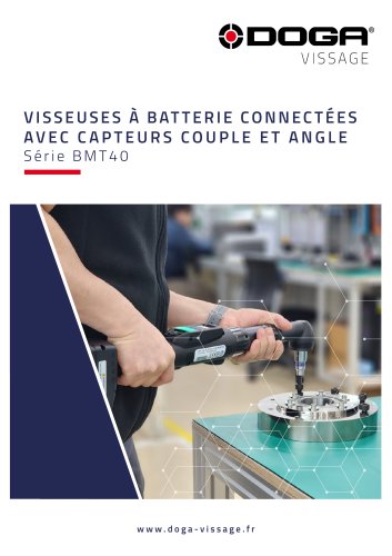Visseuses &agrave; batterie connect&eacute;es avec capteurs couple et angle - S&eacute;rie BMT40