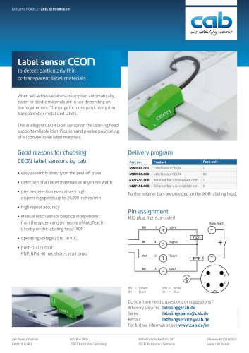 Label sensor CEON