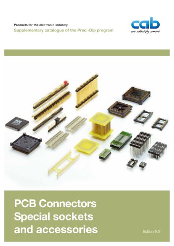 PCB Connectors, Special Sockets and Accessories