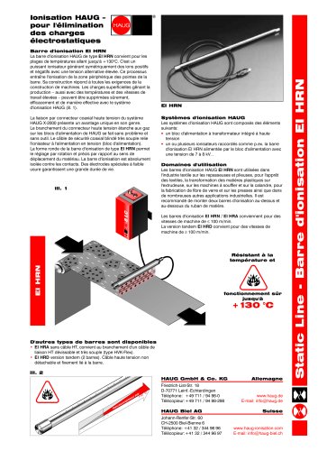 Barre d’ionisation EI HRN