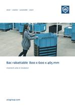 Bac rabattable 800x600 mm - 1