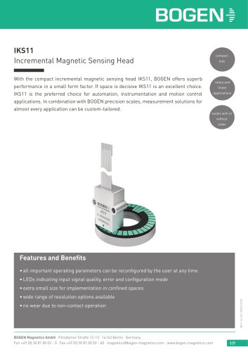 IKS11 Incremental Magnetic Sensing Head