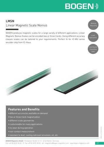 LMSN Linear Magnetic Scale Nonius