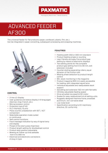 ADVANCED FEEDER  AF300