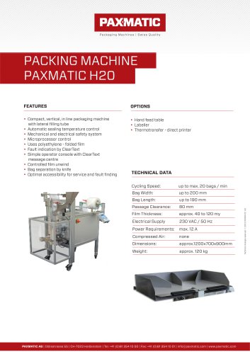 Packing machine H20