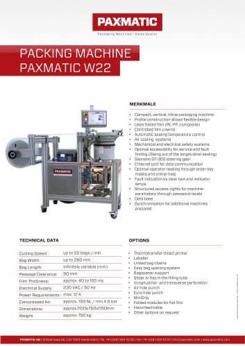 Packing machine W22