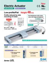 LEL Electric Actuator/Guide Rod Slider, Belt Drive, Step Motor (Servo/24 VDC)