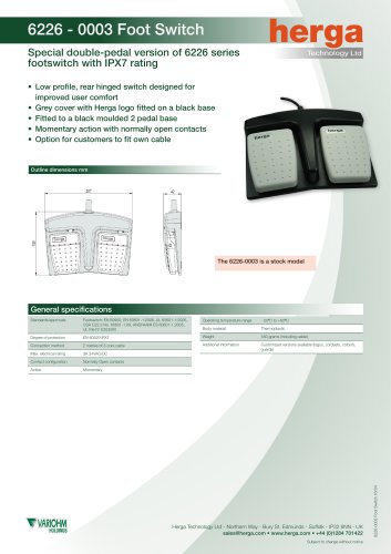 6226 - 0003 Multi-Pedal Footswitch