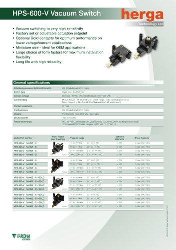 HPS-600-V Vacuum Switch