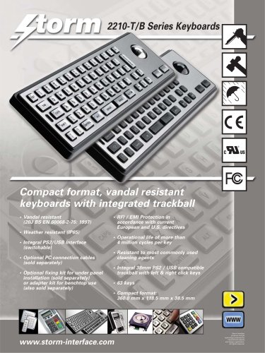 2210TB Series - Keyboard with Trackball