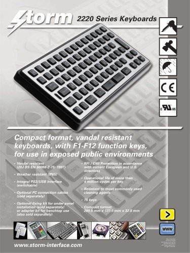 2220 Series - Industrial Strength Keyboards