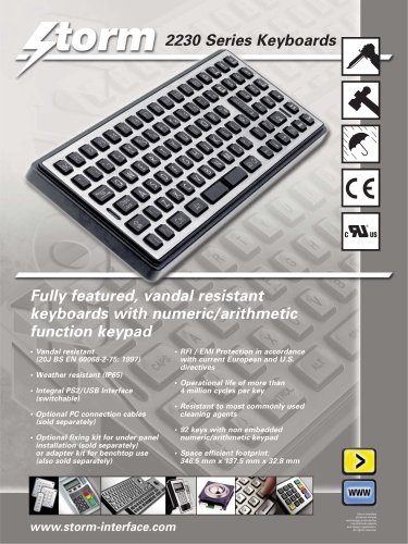 2230 Series - Industrial Strength Keyboard & Number Pad