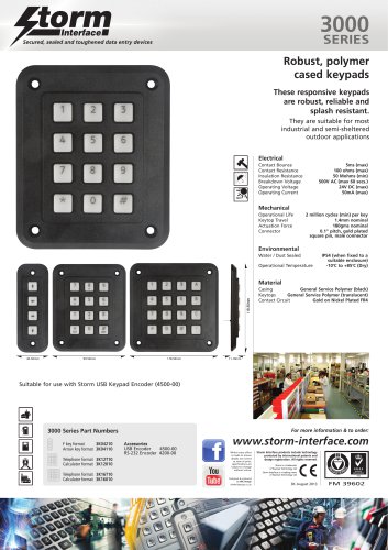 3000 Series Keypad