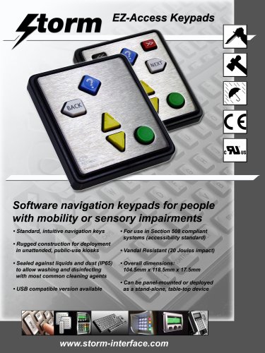 EZ-Access Series - Software Navagation Keypads